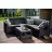 Set mobila de gradina KETER CORFU RELAX SET GRAPHITE/GRAY (227816), Plastic, Grafit, Gri