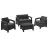 Set mobila de gradina KETER CORFU SET GRAPHITE/GRAY (223204), Grafit