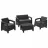 Set mobila de gradina KETER Corfu Set Graphite/Gray (223204), Grafit