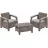 Set mobila de gradina KETER Corfu Weekend Cappuccino/Sand (227630), Plastic, Cappuccino, Sand