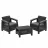 Set mobila de gradina KETER Corfu Weekend Graphite/Gray (223250), Plastic, Grafit, Gri