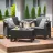Set mobila de gradina KETER Corfu Weekend Graphite/Gray (223250), Plastic, Grafit, Gri