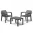 Set mobila de gradina KETER EMILY BALCONY SET GRAPHITE (247062), Plastic, Grafit