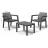 Набор садовой мебели KETER Emily Balcony Set Graphite (247062), Пластик, Графит