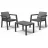 Набор садовой мебели KETER Emily Balcony Set Graphite (247062), Пластик, Графит