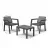 Set mobila de gradina KETER EMILY BALCONY SET GRAPHITE (247062), Plastic, Grafit