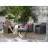 Set mobila de gradina KETER Rosalie Set Graphite/Gray (249561), Grafit