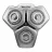 Duza de bărbierit PHILIPS SH91/50, 3 capete de barbierit, Inox