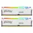 RAM KINGSTON 32GB (KIT OF 2*16GB) DDR5-5600 FURY® BEAST DDR5 WHITE RGB EXPO, PC44800, CL36, 2RX8, 1.25V, AUTO-OVERCLOCKING, ASYMMETRIC WHITE LARGE HEAT SPREADER, DYNAMIC RGB EFFECTS FEATURING HYPERX INFRARED SYNC TECHNOLOGY, AMD® EXPO V1.0 AND INTEL® EX