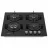 Варочная газовая панель Whirlpool GOR 625/NB1, 4 конфорки, Конфорка Wok, Закаленное стекло, Черный