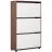 Тумба для обуви MOBILDOR LUX LEO Slim 60 3 uși Wenge/White