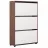 Tumba pentru încalțaminte MOBILDOR LUX LEO Slim 80 3 uși 125x80x16 Wenge, White