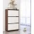 Tumba pentru incaltaminte MOBILDOR LUX LEO Slim 80 3 uși 125x80x16 Wenge, White