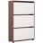 Tumba pentru încalțaminte MOBILDOR LUX LEO Slim 90 3 uși 125x90x16 Wenge, White