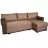 Угловой диван Mobilier
 "Victoria Clasic" Lux 03+Haiti 05 PIK 1, Коричневый, 255x155x76