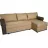 Угловой диван Mobilier
 "Victoria Clasic" Lux 09+Haiti 05 PIK 1, Светло-коричневый, 255x155x76