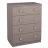 Comoda Mobilier
 Polini Kids Simple cu 4 sertare, Gri, 79.2x38x60.4