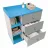 Comoda Mobilier
 Polini Kids Sky 5085, Gri, Albastru, 90x50x90