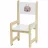 Стол со стульями Polini kids ECO 400 SM Единорог, 68x55 см, Белый, Натуральный