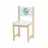 Стол со стульями Polini kids ECO 400 SM Дино, 68x55 см Белый, Натуральный