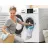Masina de spalat rufe Heinner HWMVT1610SMCHD++, Ingusta, 6 kg, Alb, Negru, D