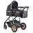 Carucior Moni Midas 3in1 Set, 0 - 36 luni, Negru