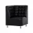 Canapea PANMOBILI Jazz "S-CARO" colt, Negru, 90x70x70