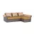 Угловой диван PANMOBILI Max C, Серый, Коричневый, 250x160x90