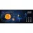 Mouse Pad GEMBIRD MP-SOLARSYSTEM-XL-01 COSMOS, Gaming, Extra wide pad surface size 350 x 900 mm, Material: natural rubber foam + fabric, Black