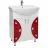 Dulap de baie Mstb
 Luna 60 cm, Alb, Rosu
