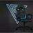 Fotoliu Gaming Sense7 Knight Fabric Black and Blue, Piele artificiala, Gazlift, 120 kg, 180 cm