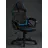 Fotoliu Gaming Sense7 KNIGHT FABRIC BLACK AND BLUE, Piele artificiala, Gazlift, 120 kg, 180 cm