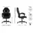 Fotoliu Gaming Sense7 PRISM FABRIC BLACK, Textil, Gazlift, 120 kg, 180 cm