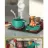 Bucatarie BeiBe Good pentru copii 3+ 63 buc. (889-235), Plastic, Verde, 61x23.9x85