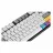 Gaming keyboard Varmilo VEM87 CMYK 87Key, EC V2 Rose, USB-A, EN/UKR, White Led, Black