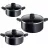 Набор кастрюль Tefal C2789053, 2.7 л, 4.5 л, 7.5 л, 20 см, 24 см, 28 см, Черный