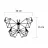 Decor MLAND Metal wall art no:50 butterfly