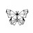 Decor MLAND Metal wall art no:50 butterfly