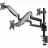 Suport pentru monitor GEMBIRD TABLE/DESK 3-DISPLAY MOUNTING ARM (ROTATE,TILT,SWIVEL), 17”-27”,up to 7 kg,VESA:75x75,100x100