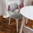 Scaun DP Lula Stofa Malmo 90+White Legs, Alb, Gri