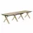 Стол DP Madrid Black Top+Black Legs, Черный, 160/360x100x79