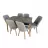 Set de masa si scaune MP MDF 1 + 6 scaune Istinye 18