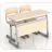 Masa de birou Modalife Double , diassambled , adjustable 5 stages table / masa pentru scoala 2 locuri, Lemn, Gri, 45x110