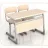 Masa de birou Modalife Double , diassambled , adjustable 5 stages table / masa pentru scoala 2 locuri, Lemn, Gri