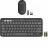 Комплект (клавиатура+мышь) LOGITECH Wireless Keyboard & Mouse Pebble 2 Combo, Compact, Low-profile, Multi-Device, 4000dpi, 3 buttons, 2xAAA/1xAA, 2.4Ghz+BT, EN, Graphite.