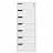 Comoda Fabrik Home Bristol 7 sertare Cu cheie 55 kg, Alb, 108x42x50