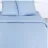 Lenjerie de pat A.REMAX S.C. cuvertură de plapumă, cearceaf + 2 fețe de pernă, 2 Persoane Euro,Straip satin, Albastru deschis