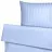Lenjerie de pat A.REMAX S.C. Cearsaf de plapuma, cearsaf de pat + 2 fete de perna, 2 persoane, Stripe satin, Albastru deschis