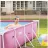 Bazin cu cadru metalic INTEX 28266 RECTANGULAR FRAME, 220х150х60сm, 1622L, roz (28266)