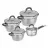 Set cratite Rondell RDS-040, 1.3 l, 2.3 l, 3.2 l, 5.7 l, 16 cm, 18 cm, 20 cm, 24 cm, Inox